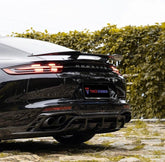 Porsche Panamera 4 & 4S & Turbo 971 (fits both pre-facelift & facelift) 2017-ON with Aftermarket Parts - Rear Diffuser Pre-preg Carbon Fiber from TAKD Carbon